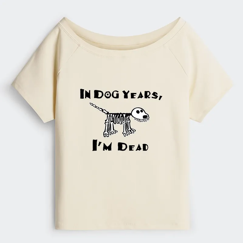 Tokyo-Tiger Funny Meme Old Dog Dead In Dog Years Vibe Off Shoulder T-Shirt