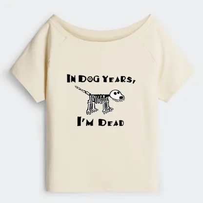 Tokyo-Tiger Funny Meme Old Dog Dead In Dog Years Vibe Off Shoulder T-Shirt