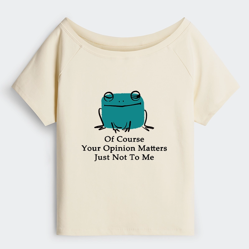 Tokyo-Tiger Cool Frog Unbothered By Others Opinions Off Shoulder T-Shirt