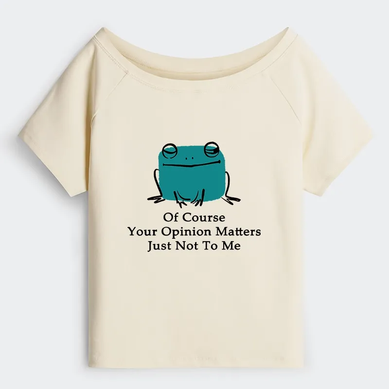 Tokyo-Tiger Cool Frog Unbothered By Others Opinions Off Shoulder T-Shirt