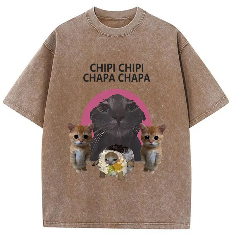Tokyo-Tiger CHIPI Cats Washed T-Shirt