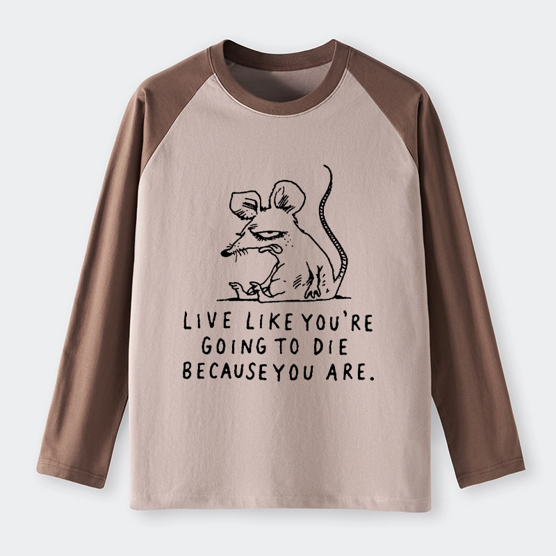 Tokyo-Tiger Funny Meme Sarcastic Rat Life Truth Raglan Long Sleeve T-shirt