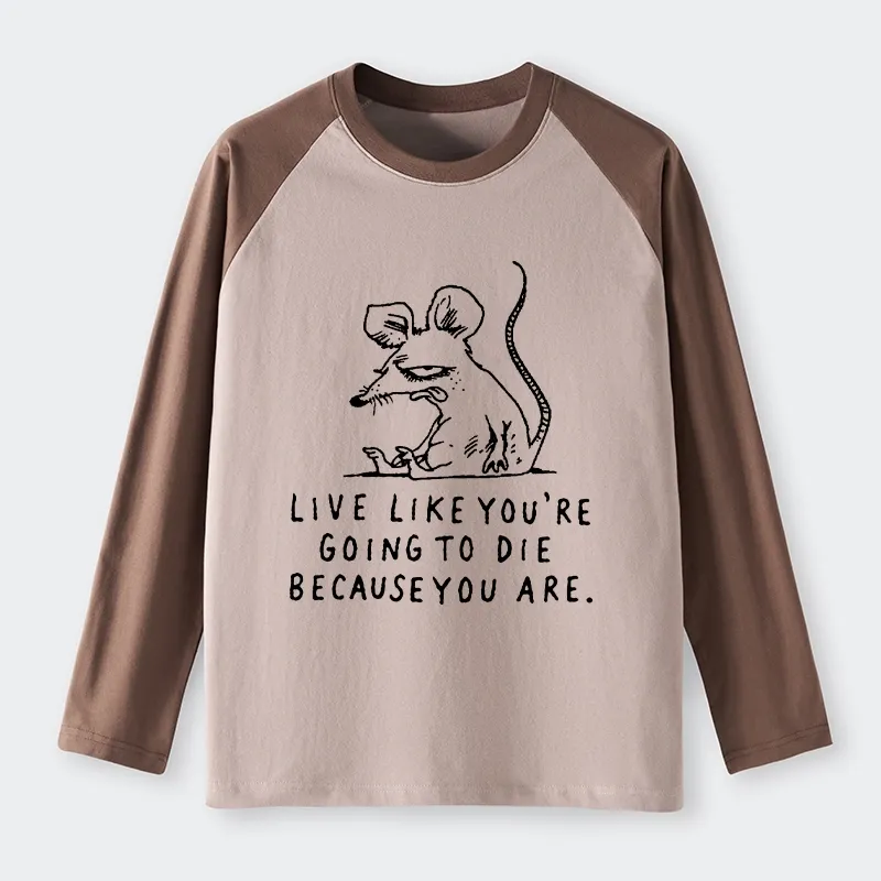 Tokyo-Tiger Funny Meme Sarcastic Rat Life Truth Raglan Long Sleeve T-shirt