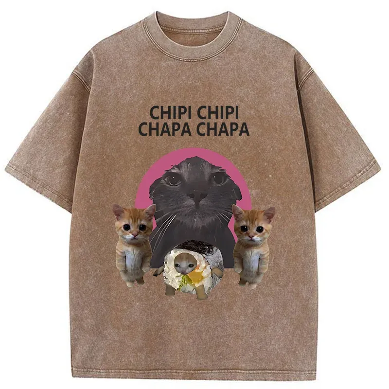 Tokyo-Tiger CHIPI Cats Washed T-Shirt