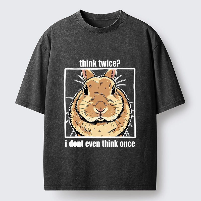 Tokyo-Tiger Funny Carefree Rabbit Meme Washed T-Shirt