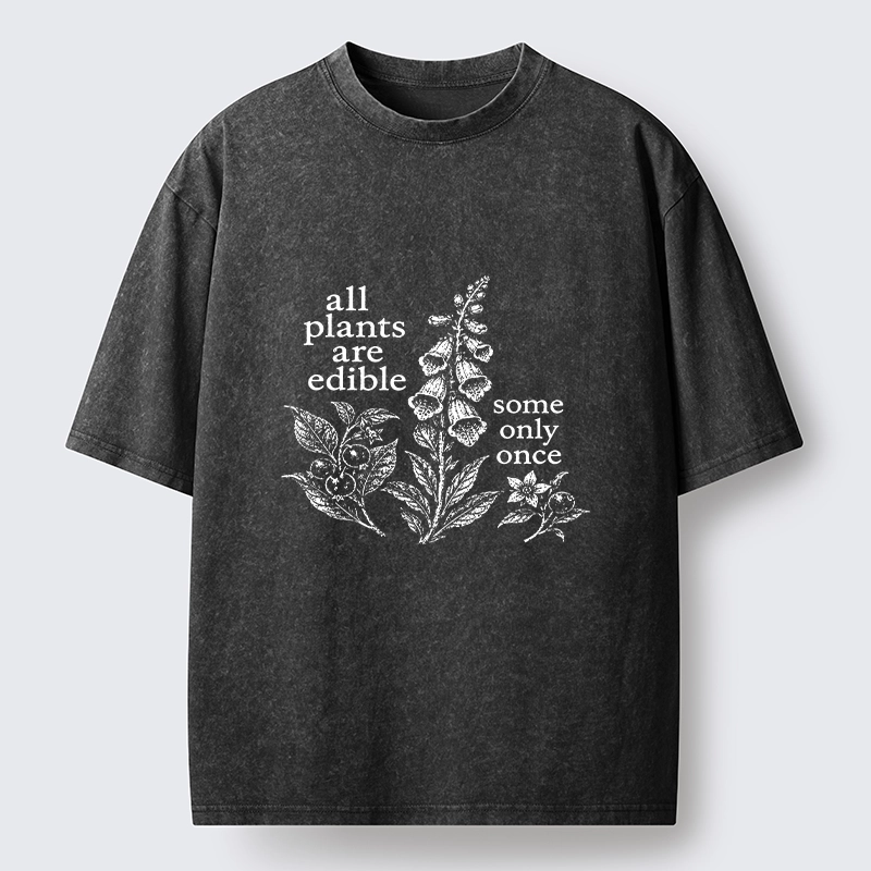 Tokyo-Tiger Funny Poison Plant Art Washed T-Shirt