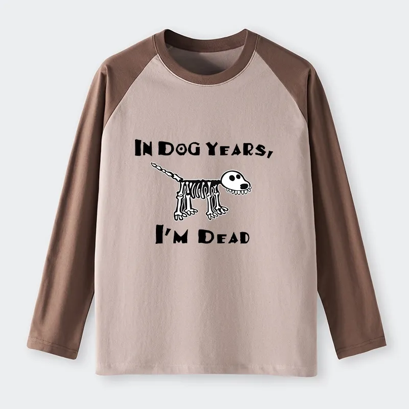 Tokyo-Tiger Funny Meme Old Dog Dead In Dog Years Vibe Raglan Long Sleeve T-shirt