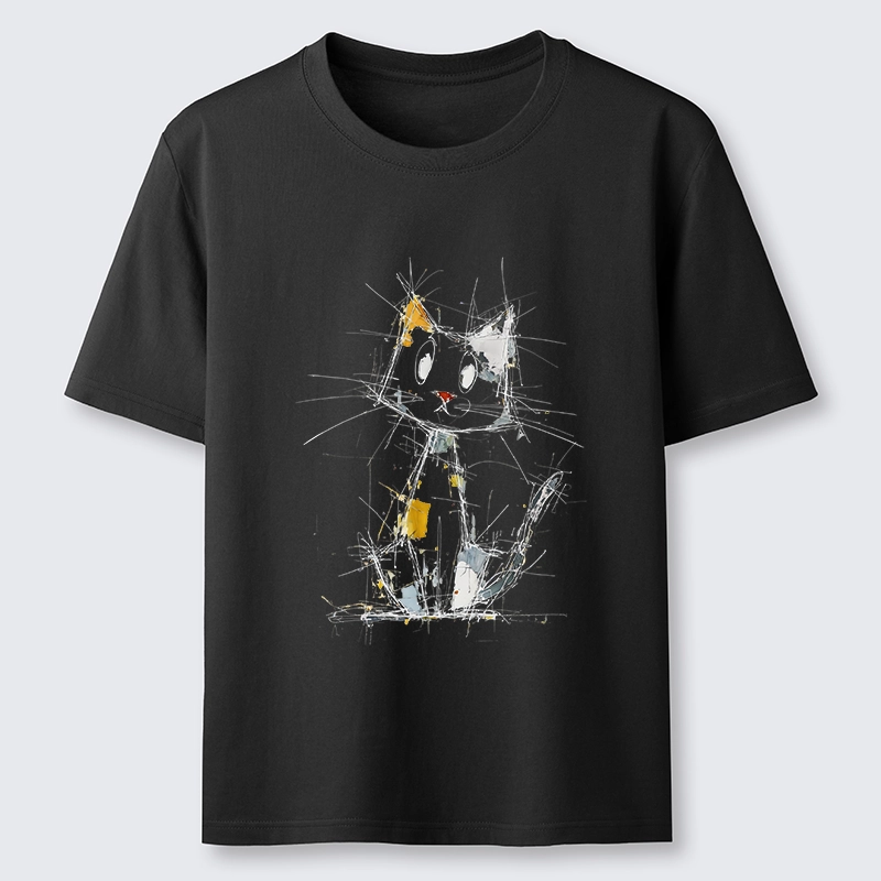 Tokyo-Tiger Minimal Splash Ink Cute Cat Classic T-Shirt