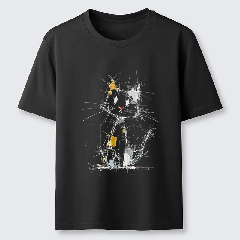 Tokyo-Tiger Minimal Splash Ink Cute Cat Classic T-Shirt