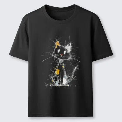 Tokyo-Tiger Minimal Splash Ink Cute Cat Classic T-Shirt