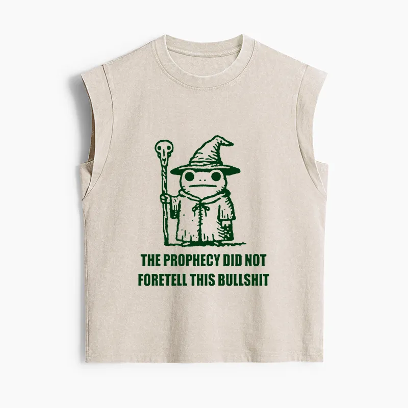 Tokyo-Tiger Funny Meme Wizard Frog Weird Prophecy Women's Washed Tank Tops