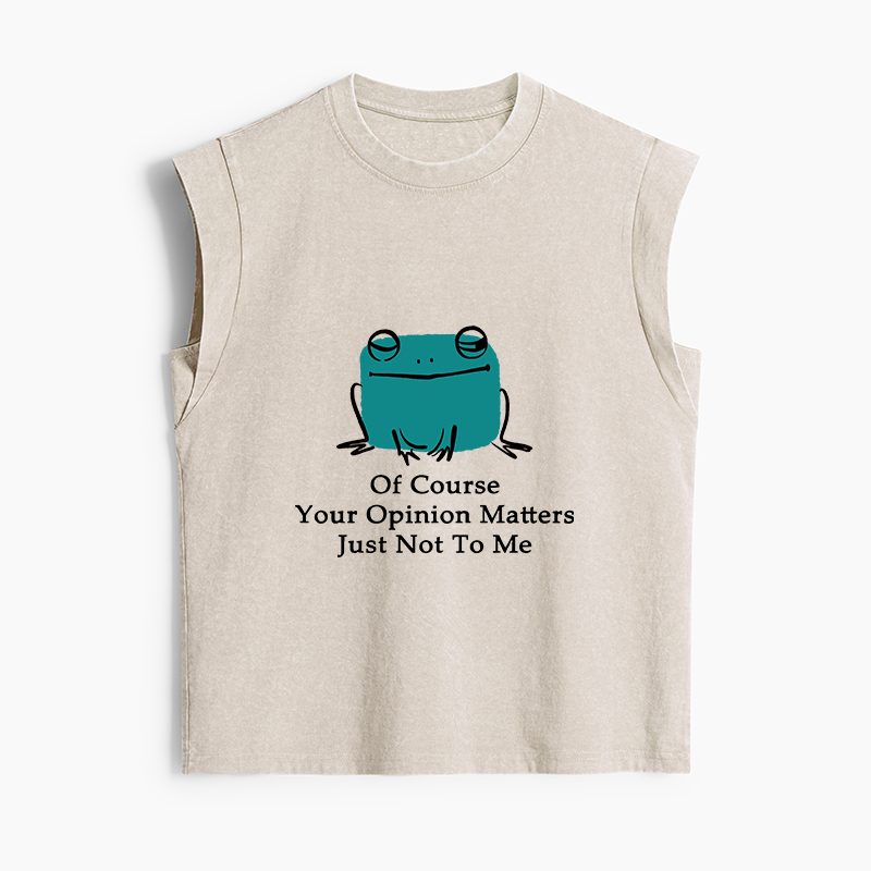 Tokyo-Tiger Cool Frog Unbothered By Others Opinions Women's Washed Tank Tops