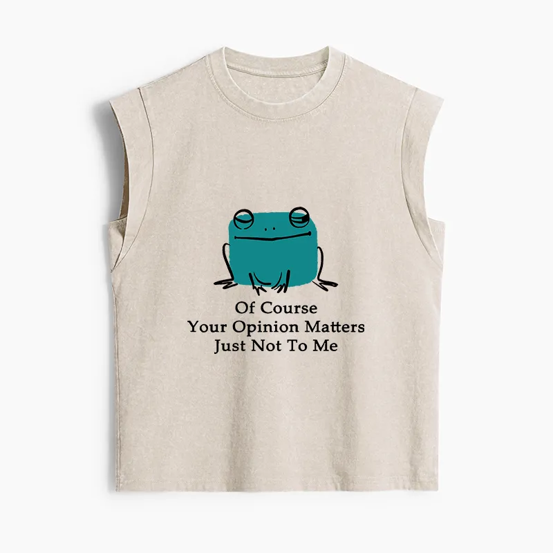 Tokyo-Tiger Cool Frog Unbothered By Others Opinions Women's Washed Tank Tops