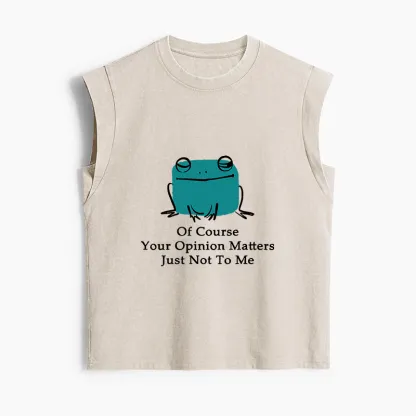 Tokyo-Tiger Cool Frog Unbothered By Others Opinions Women's Washed Tank Tops