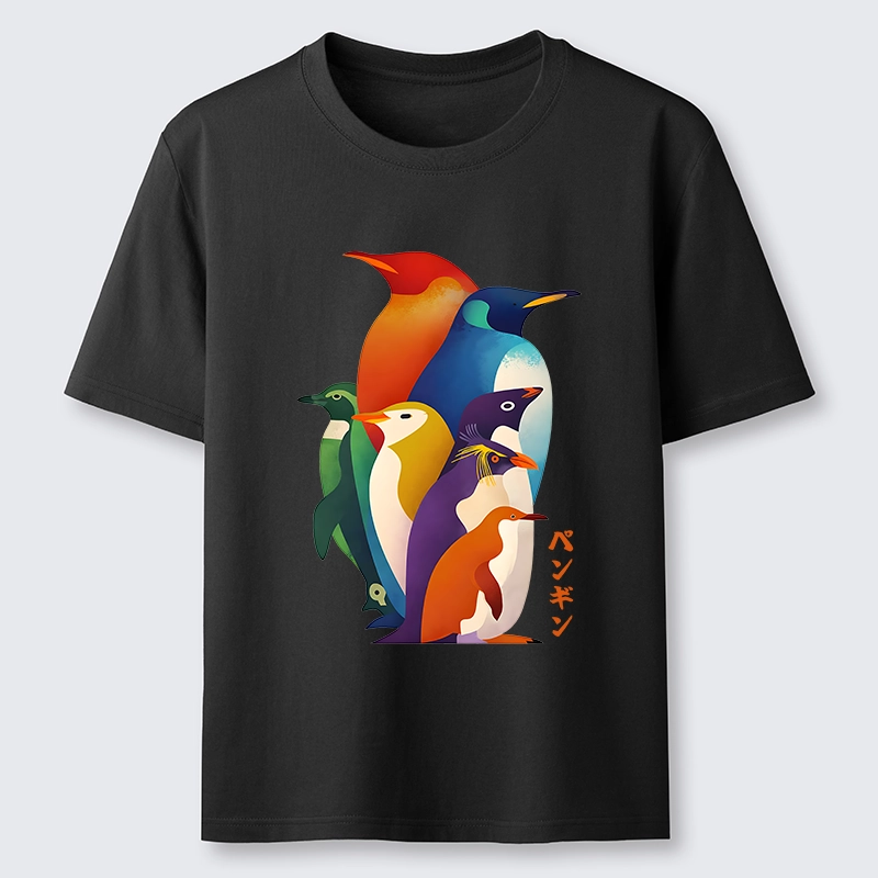 Tokyo-Tiger Cute Multi Tone Penguins Classic T-Shirt