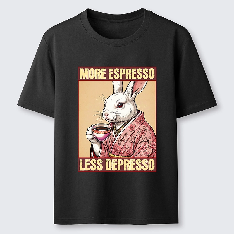 Tokyo-Tiger Happy Sakura Bunny Drinks Morning Espresso Classic T-Shirt
