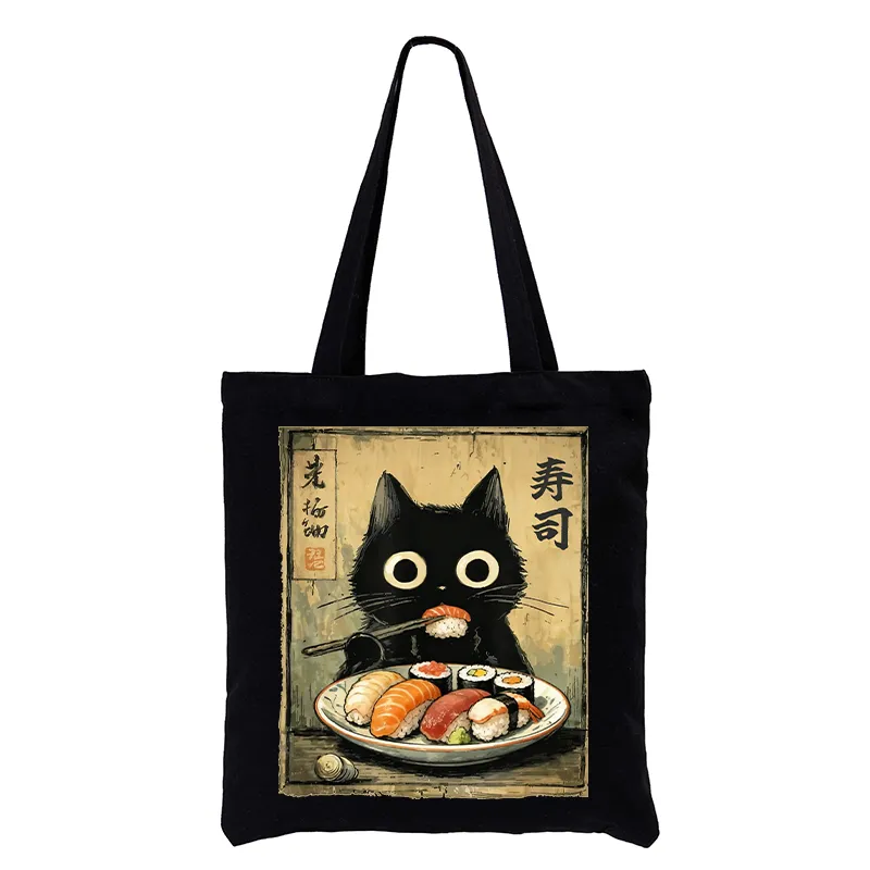 Tokyo-Tiger Vintage Japanese Sushi Cat Tote Bag Sale
