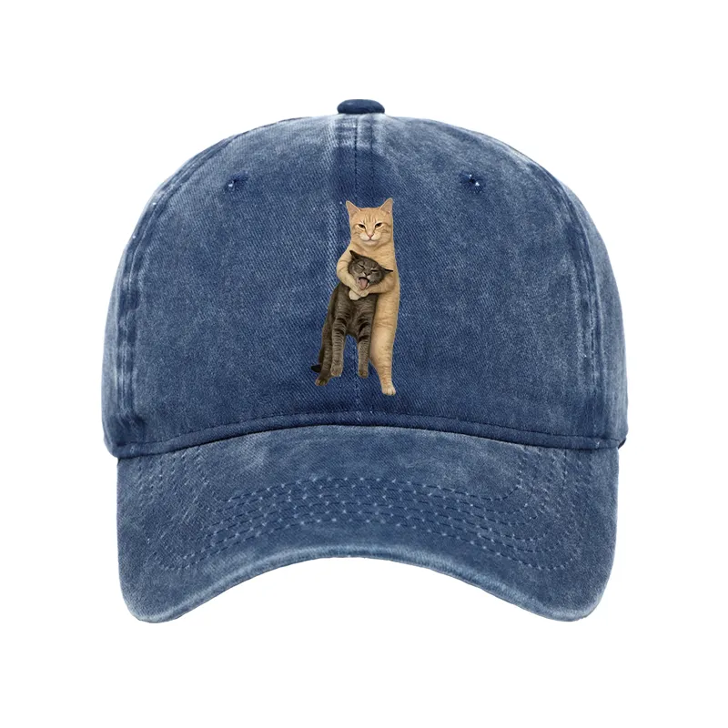 Tokyo-Tiger Orange Cat’s Tight Embrace Washed Cap