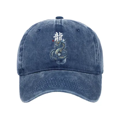 Tokyo-Tiger Mythic Blue Dragon Washed Cap