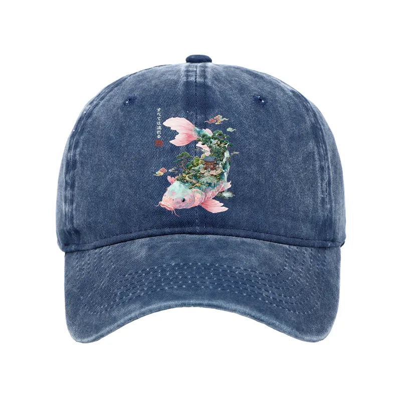 Tokyo-Tiger Journey Of The Flowing Koi Washed Cap