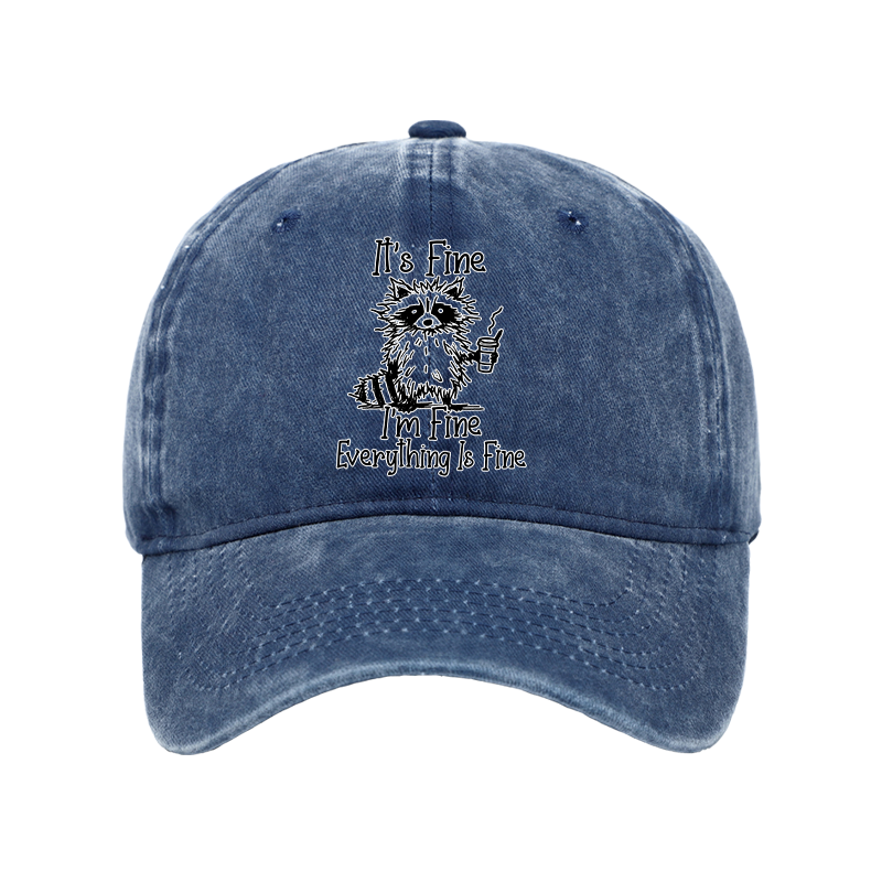 Tokyo-Tiger Raccoon Fine Meme Washed Cap