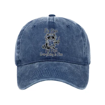 Tokyo-Tiger Raccoon Fine Meme Washed Cap