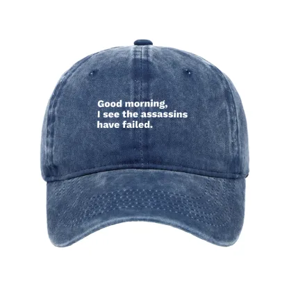 Tokyo-Tiger Assassins Failed Morning Quote Art Washed Cap