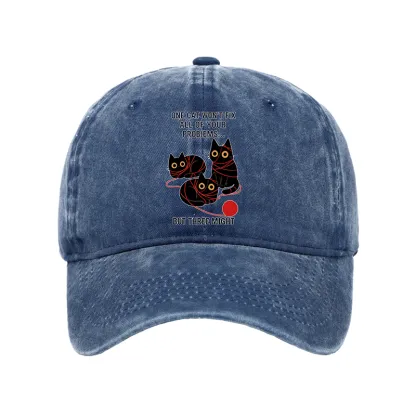 Tokyo-Tiger Three Cats Fix All Problems Washed Cap