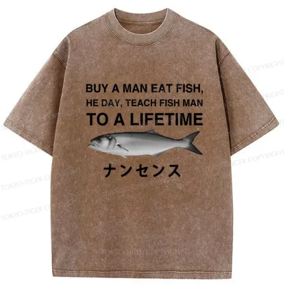 Tokyo-Tiger Funny To A Lifetime Washed T-Shirt