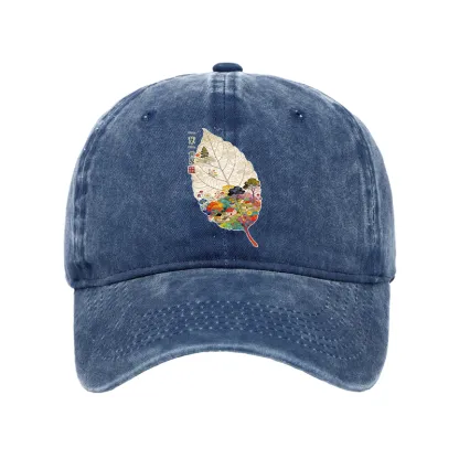 Tokyo-Tiger One Leaf Holds A Tiny Colorful World Washed Cap