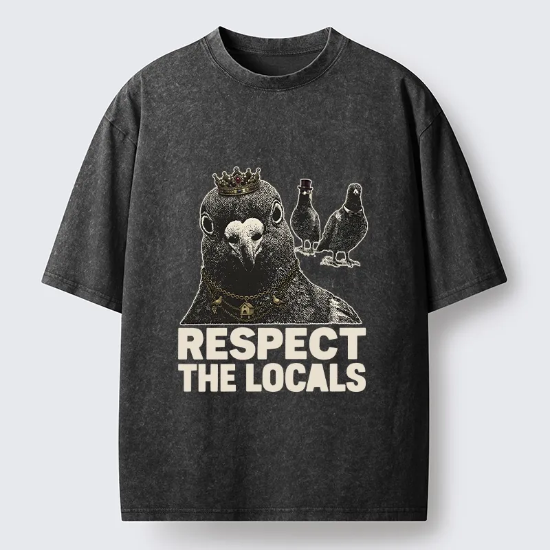 Tokyo-Tiger Royal Pigeon Graphic Washed T-Shirt
