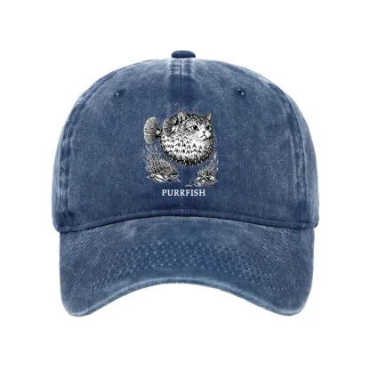 Tokyo-Tiger Spiky Puffer With Cute Cat Head Washed Cap
