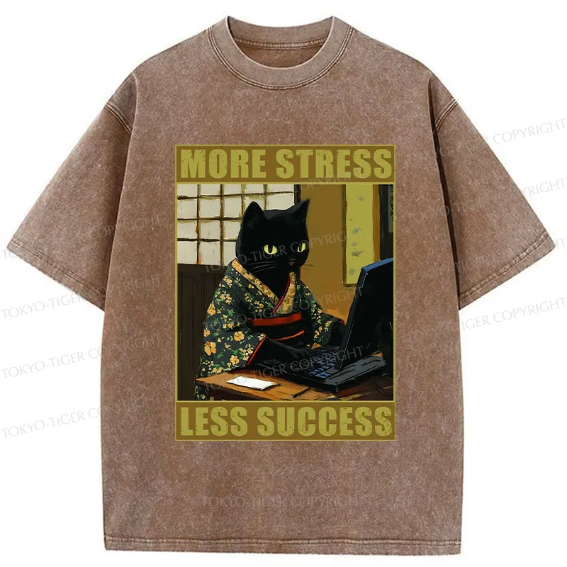 Tokyo-Tiger More Stress Less Success Washed T-Shirt