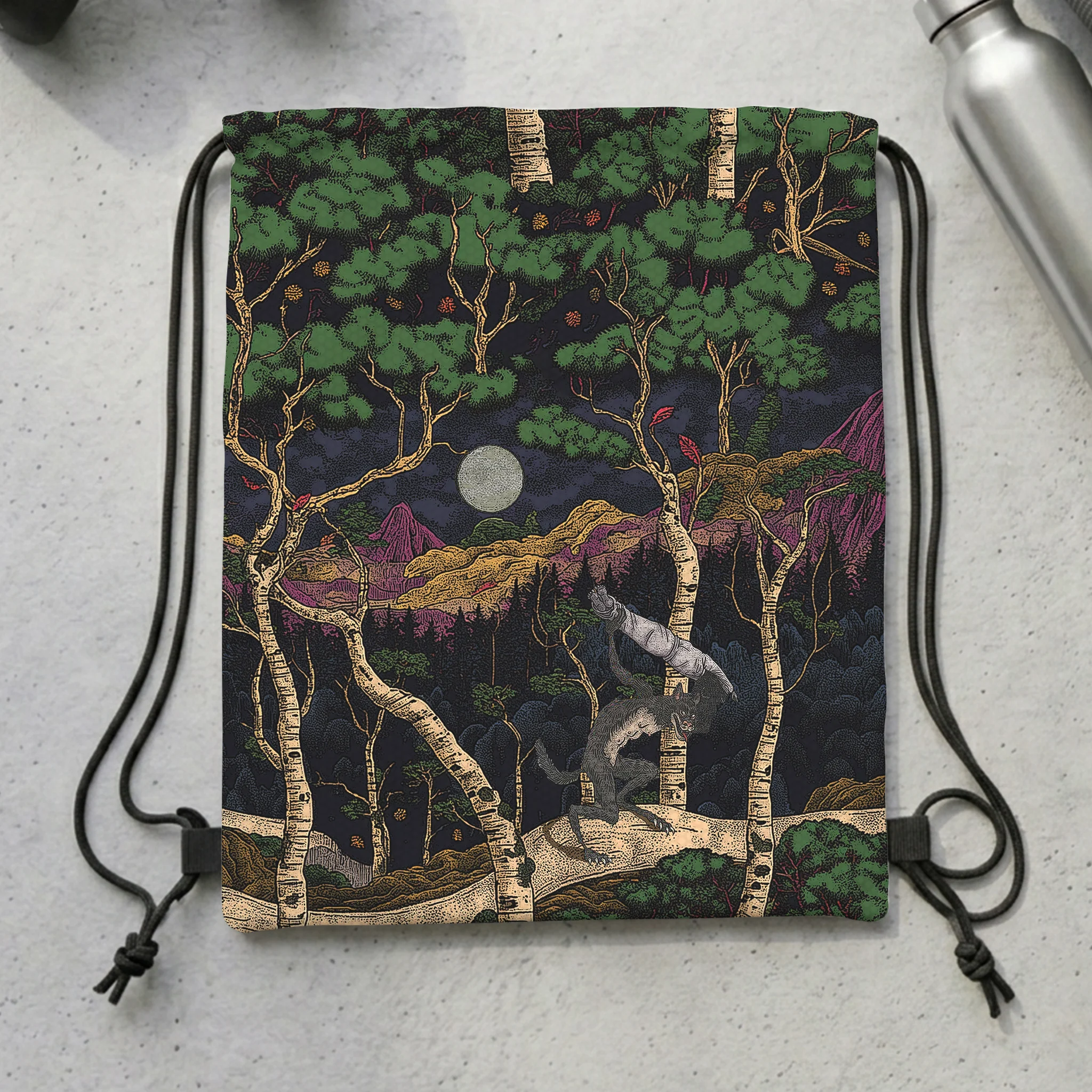 Tokyo-Tiger Horrible Ghoul Drawstring Backpack