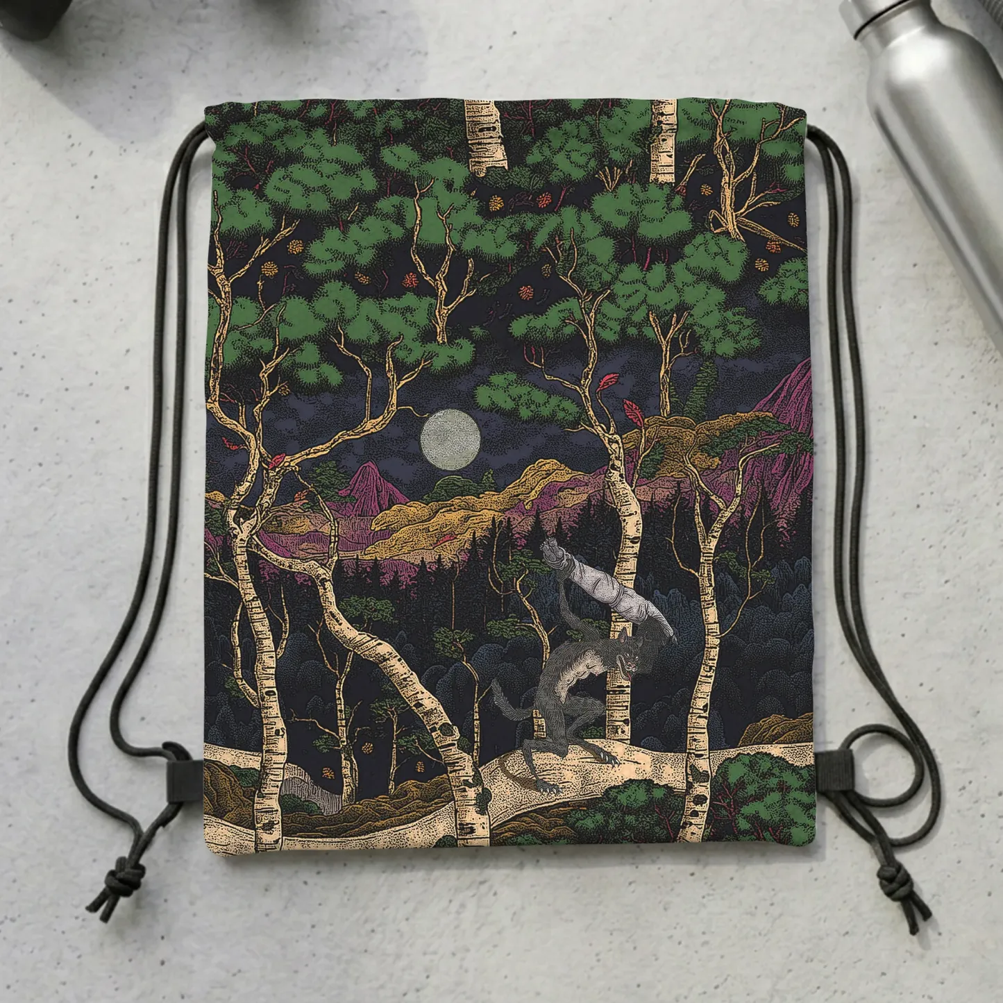 Tokyo-Tiger Horrible Ghoul Drawstring Backpack