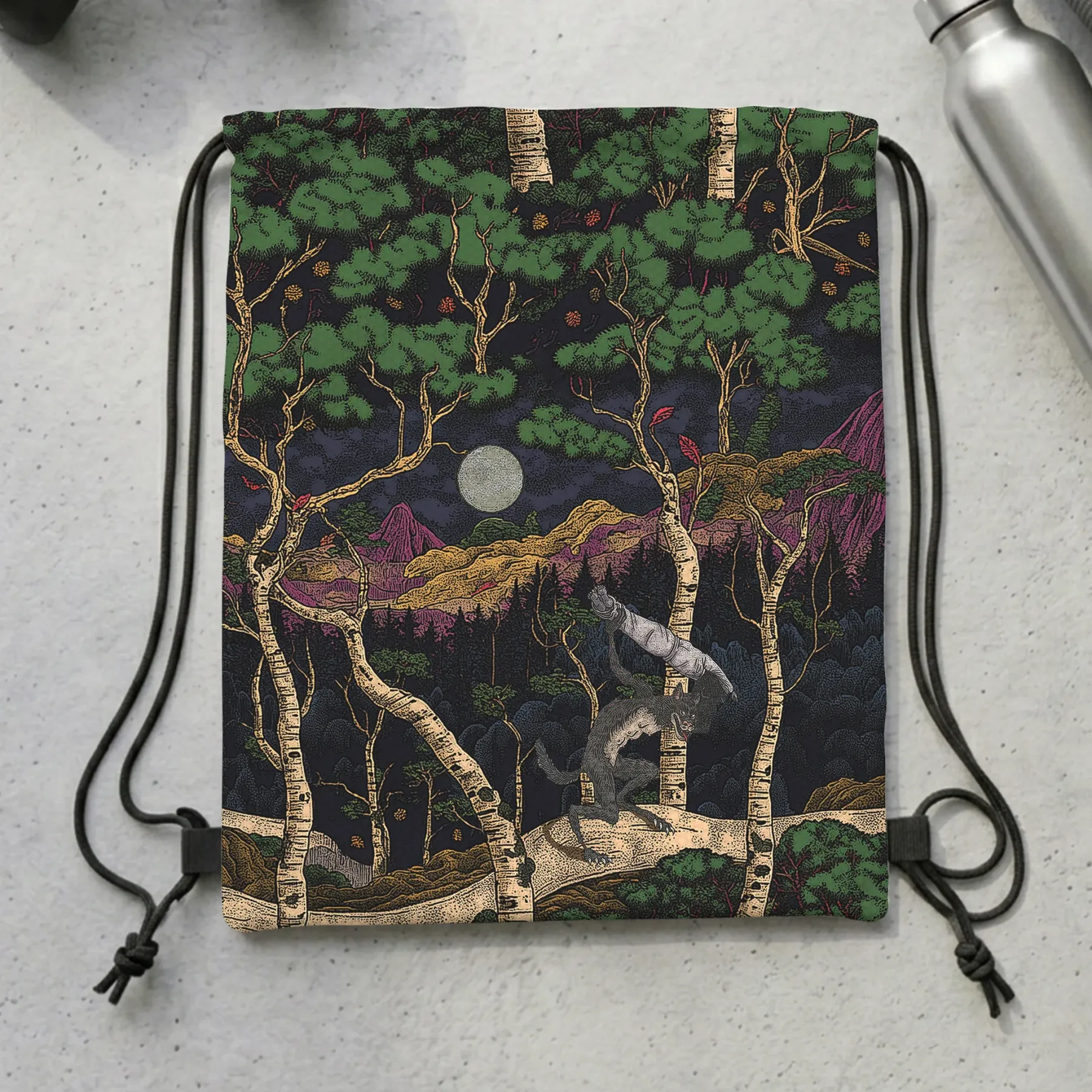 Tokyo-Tiger Horrible Ghoul Drawstring Backpack