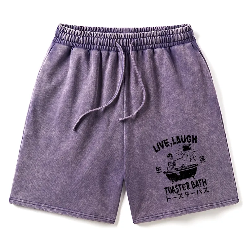 Tokyo-Tiger Funny Electric Shock Skeleton Washed Shorts