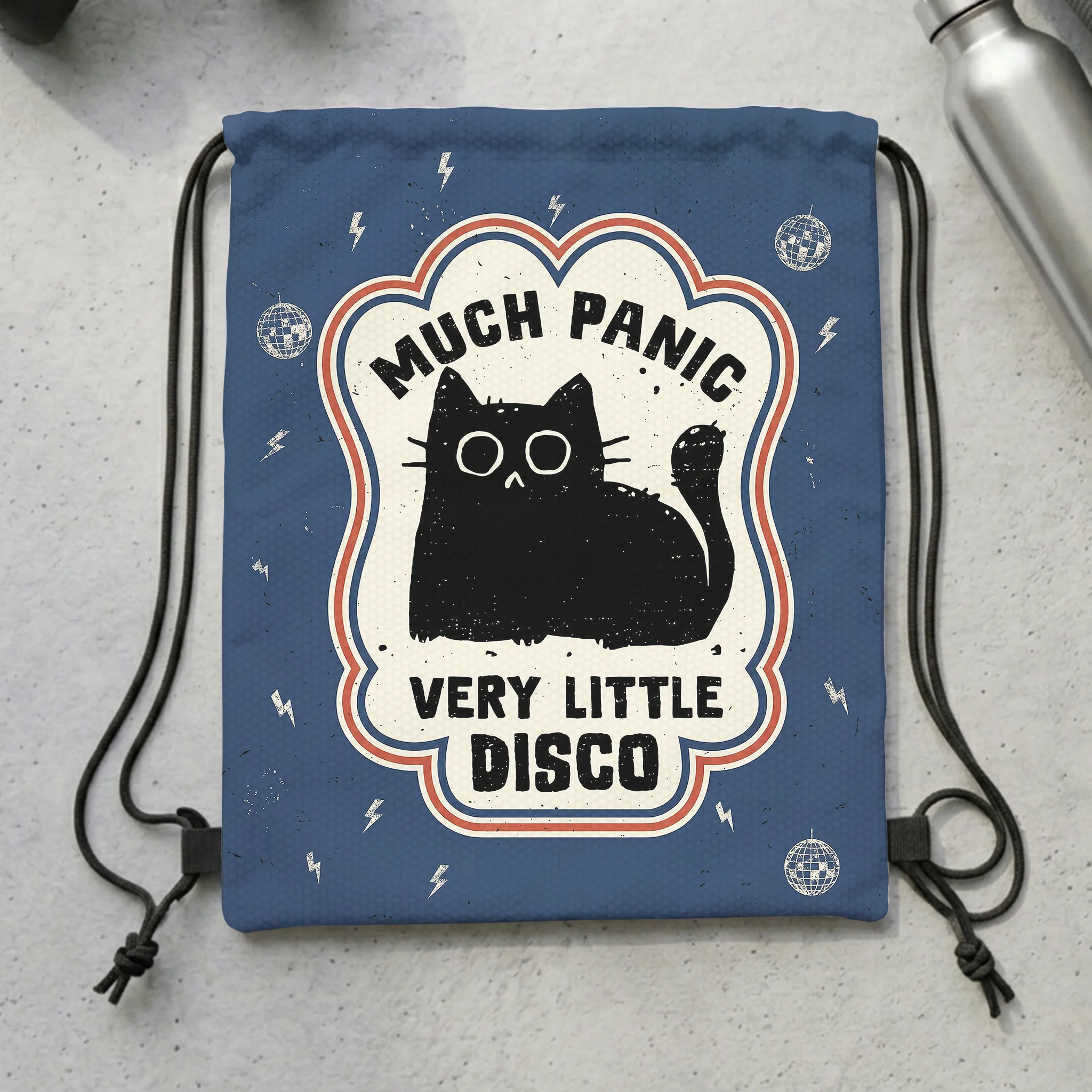 Tokyo-Tiger "Much Panic"Retro Drawstring Backpack