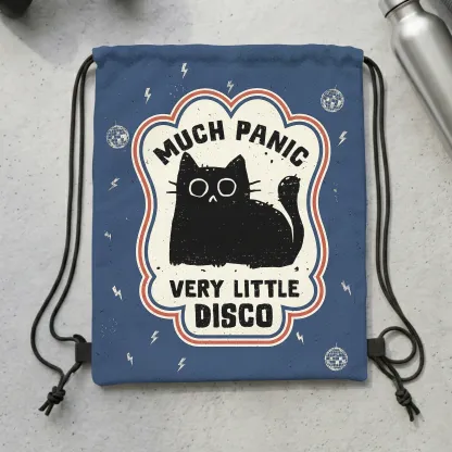 Tokyo-Tiger "Much Panic"Retro Drawstring Backpack