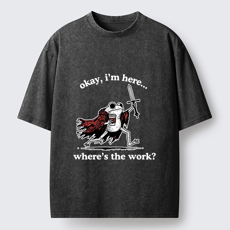 Tokyo-Tiger Warrior Frog On Duty Washed T-Shirt