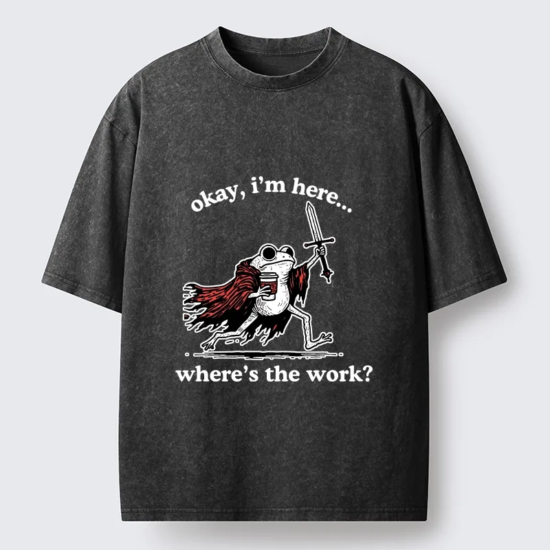 Tokyo-Tiger Warrior Frog On Duty Washed T-Shirt