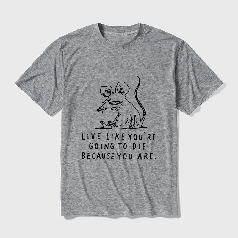 Tokyo-Tiger Funny Meme Sarcastic Rat Life Truth Cotton Blend T-Shirt