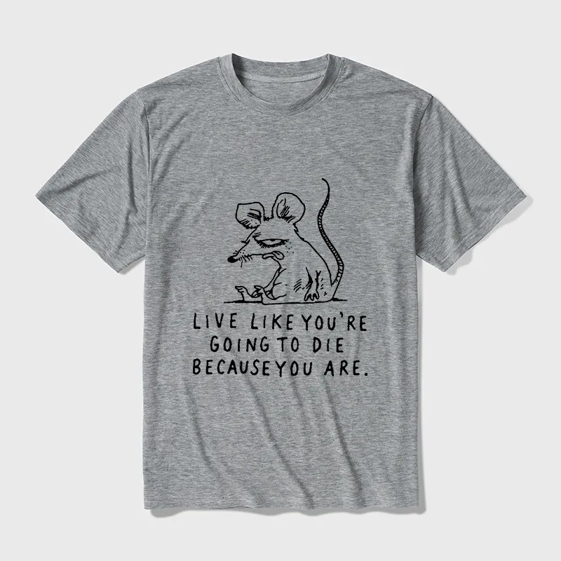 Tokyo-Tiger Funny Meme Sarcastic Rat Life Truth Cotton Blend T-Shirt