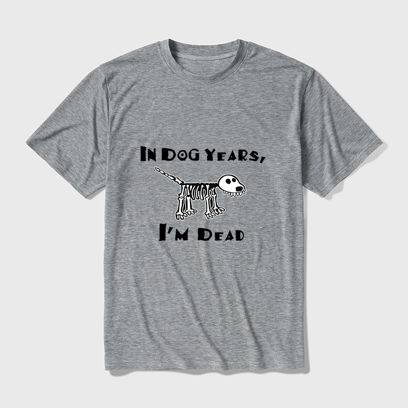 Tokyo-Tiger Funny Meme Old Dog Dead In Dog Years Vibe Cotton Blend T-Shirt