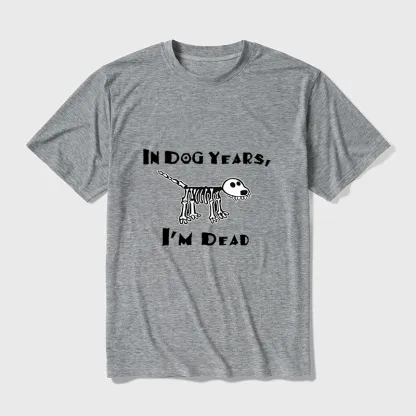 Tokyo-Tiger Funny Meme Old Dog Dead In Dog Years Vibe Cotton Blend T-Shirt