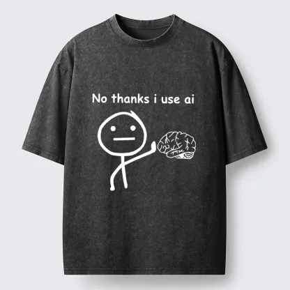 Tokyo‑Tiger Meme Skip Brain Use Ai Washed T‑-Shirt