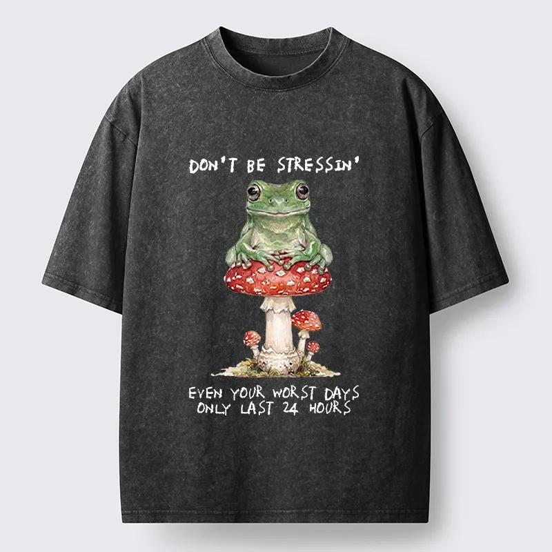 Tokyo‑Tiger Relax Positive Frog Washed T‑-Shirt
