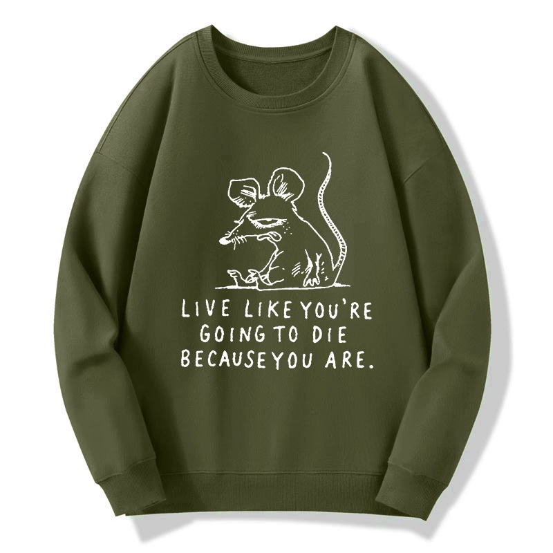 Tokyo-Tiger Funny Meme Sarcastic Rat Life Truth Classic Sweatshirt