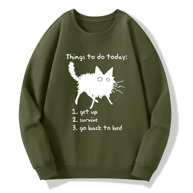 Tokyo-Tiger Lazy Cat Survive Day Funny Meme Classic Sweatshirt
