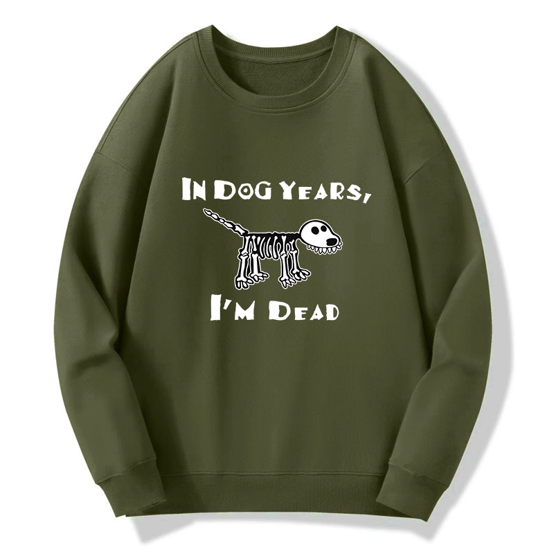 Tokyo-Tiger Funny Meme Old Dog Dead In Dog Years Vibe Classic Sweatshirt